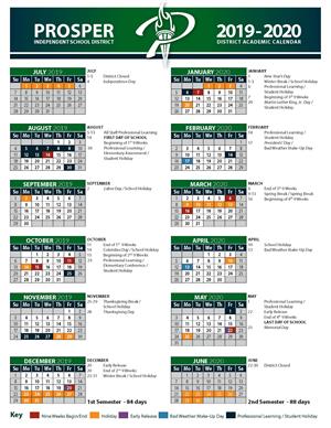 Prosper Isd Calendar Announced